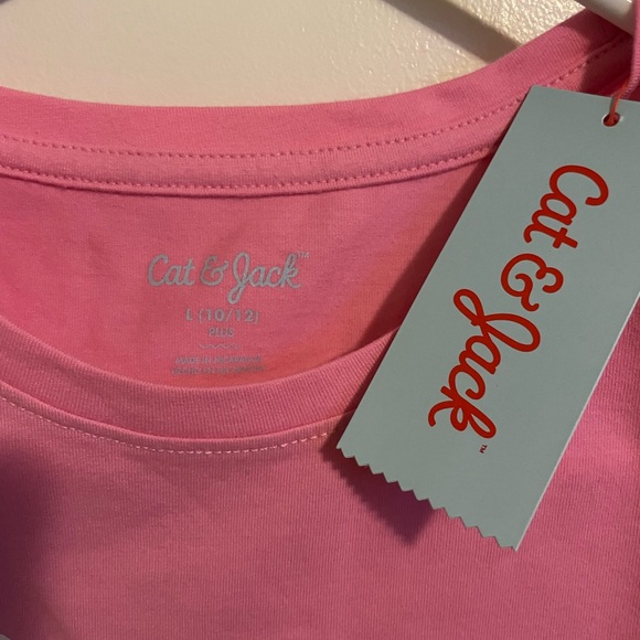 Girls Rainbow Short Sleeve Graphic T-Shirt Cat & Jack Bright Pink Size L Girls - Picture 8 of 10